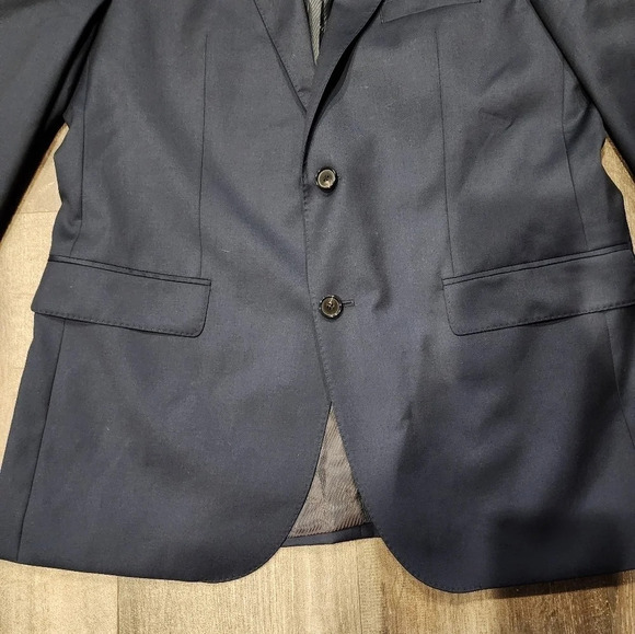 Hugo BossThe James 3 Guabello Super 130s Navy Suit Jacket - Picture 4 of 8